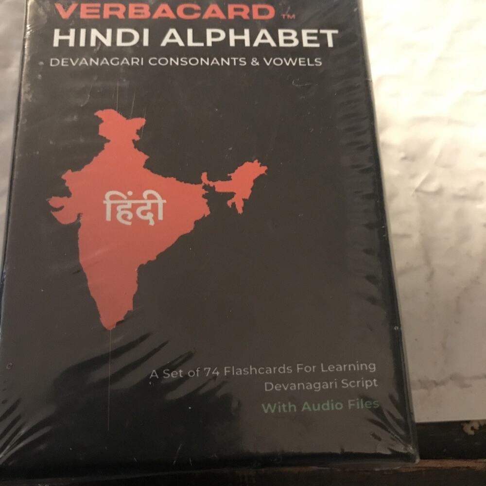Hindi Alphabet Flash Cards Devanagari Learning Set with Audio Guide